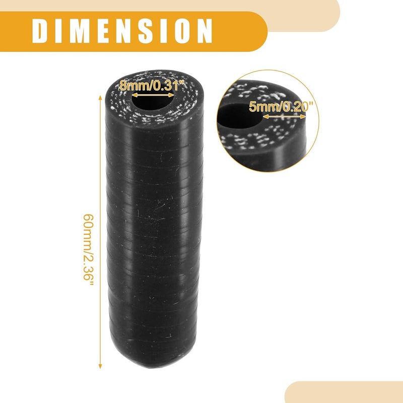 Partuto 1Pc 8mm 0.31" ID Universal Silicone Coolant Cap Intake Vacuum Hose End Plug - Car for Coolant Heater Bypass Vacuum Water Port - Silicone Black - Image 4